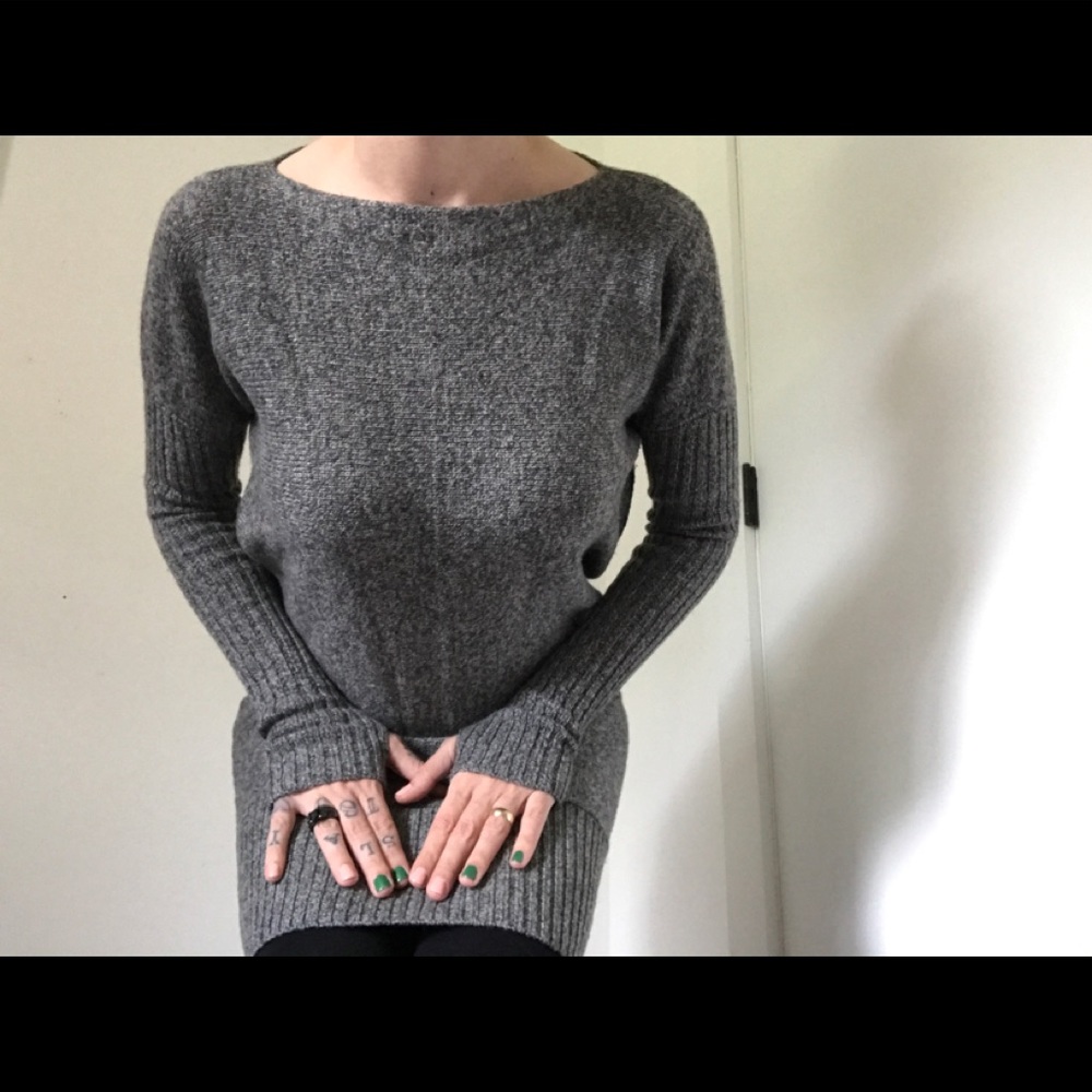 Moda International Charcoal Grey Sweater Dress - Picture 4 of 14